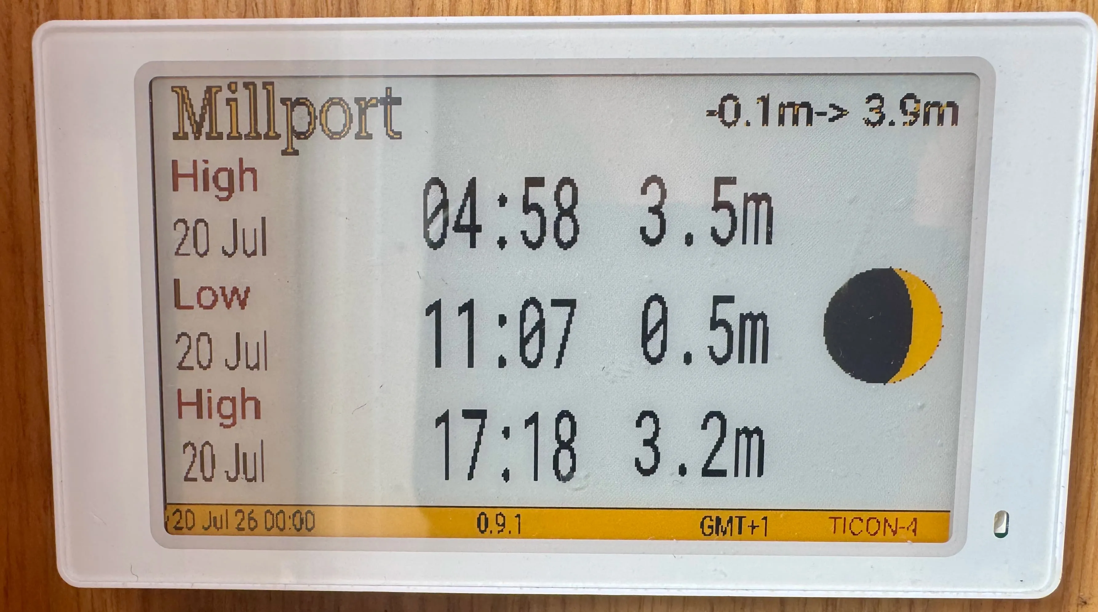 Companionway Tidal Clock
